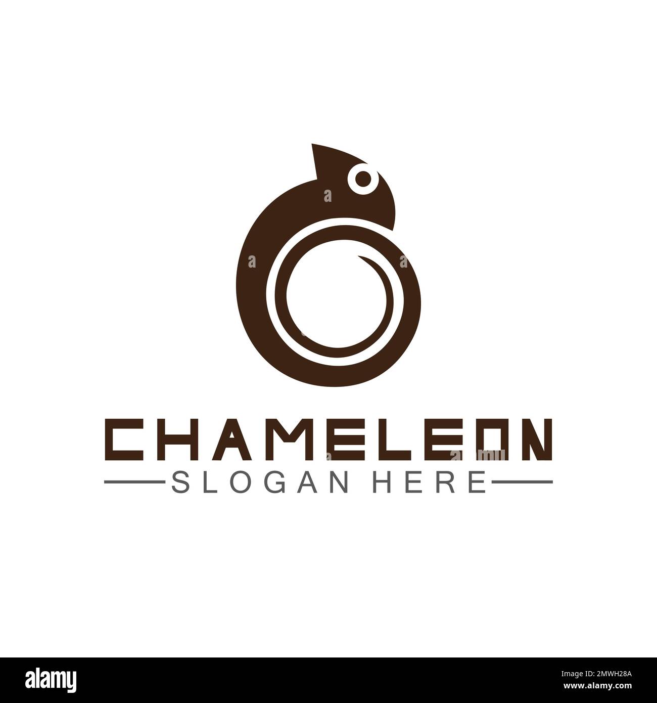 Chameleon logo design template. Vector illustration Stock Vector