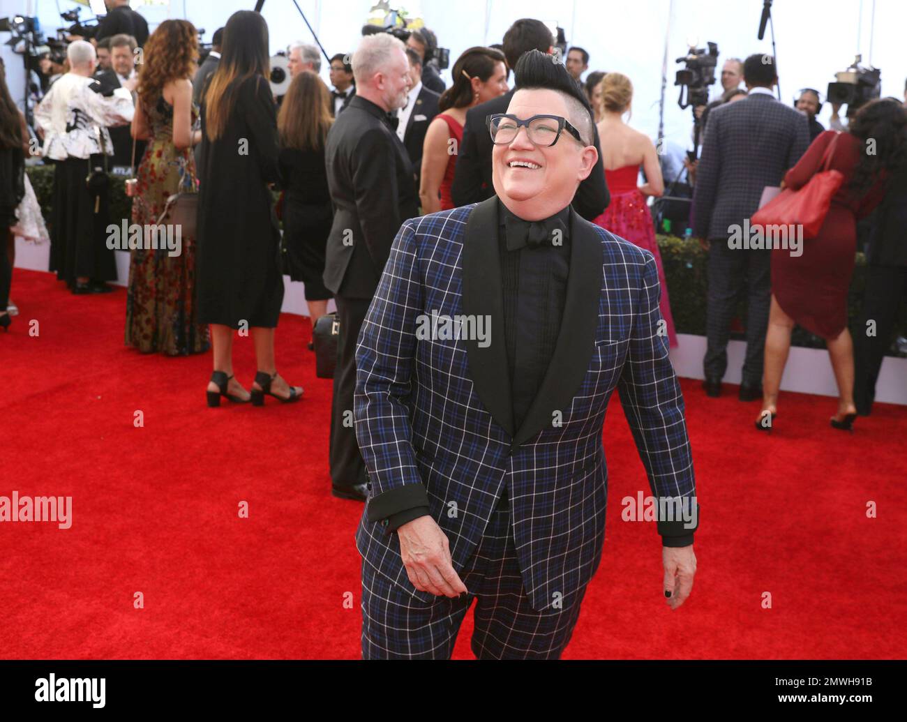 Lea DeLaria arrives at the 23rd annual Screen Actors Guild Awards at