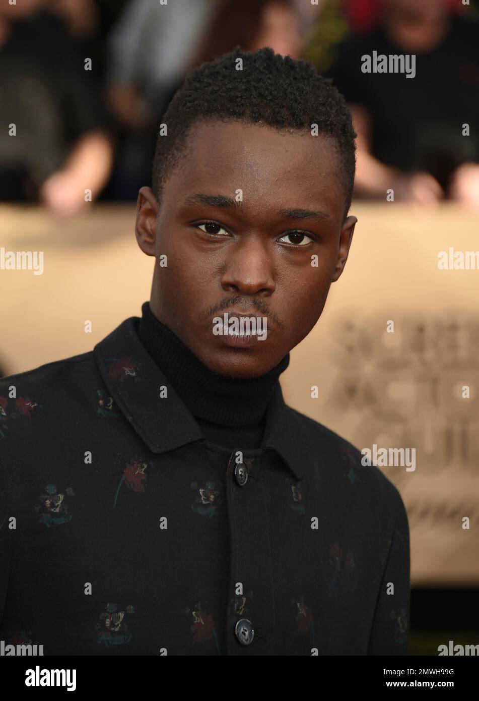Ashton Sanders arrives at the 23rd annual Screen Actors Guild Awards at