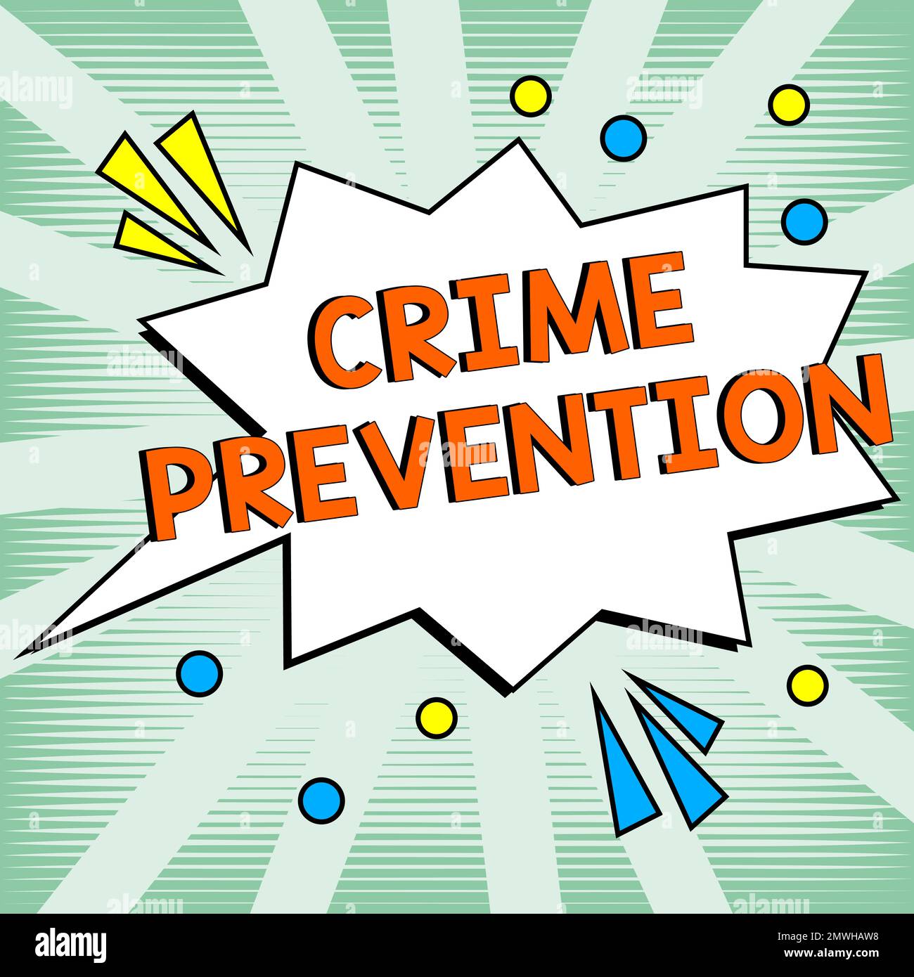 Text sign showing Crime Prevention. Business idea Federal Offense ...