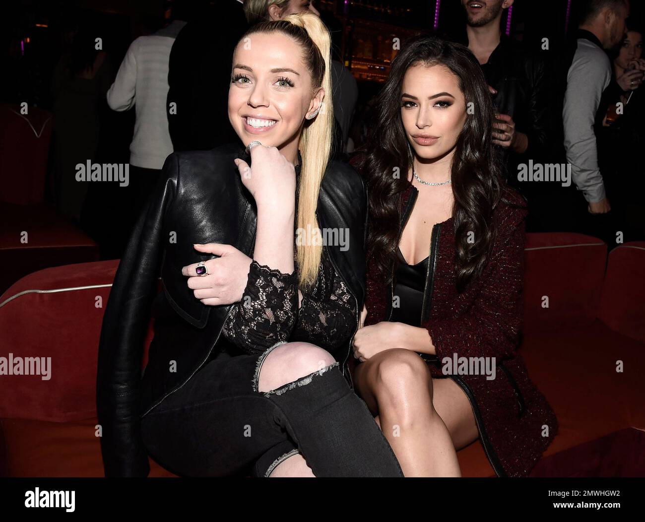 Violet Benson, left, and Chloe Bridges attend the annual All Star Party