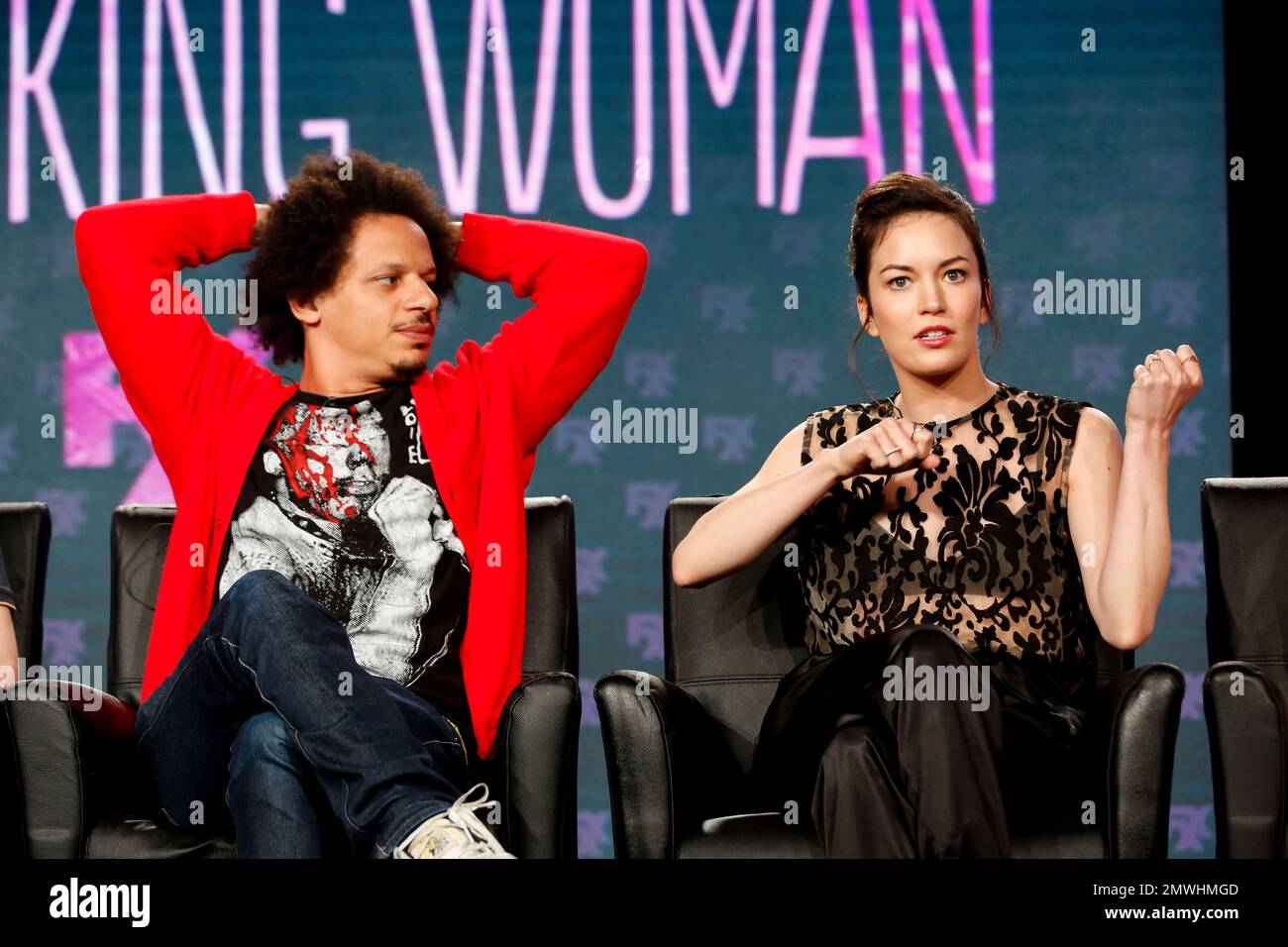 eric-andre-left-and-britt-lower-speak-at-the-fx-s-man-seeking-woman