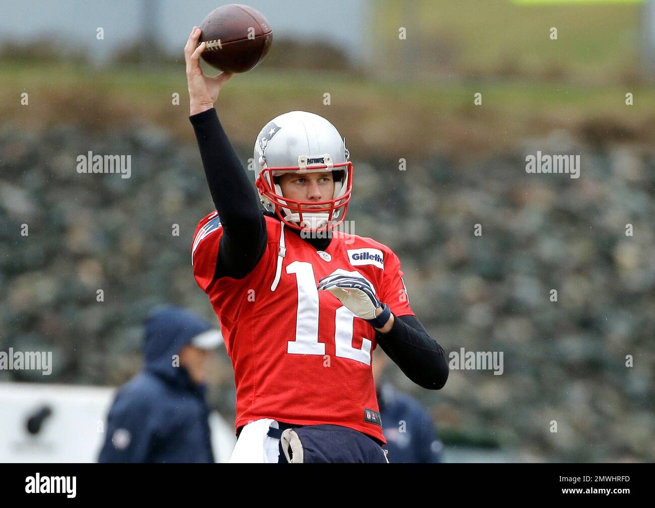 Super Bowl LI MVP Tom Brady throws out the first ceremonial pitch