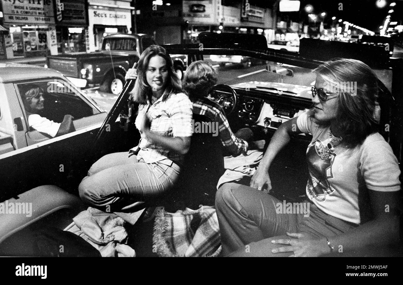 Teenagers, Penny Freeman, 16, of Eagle Rock, left, and Shelly Aldrich