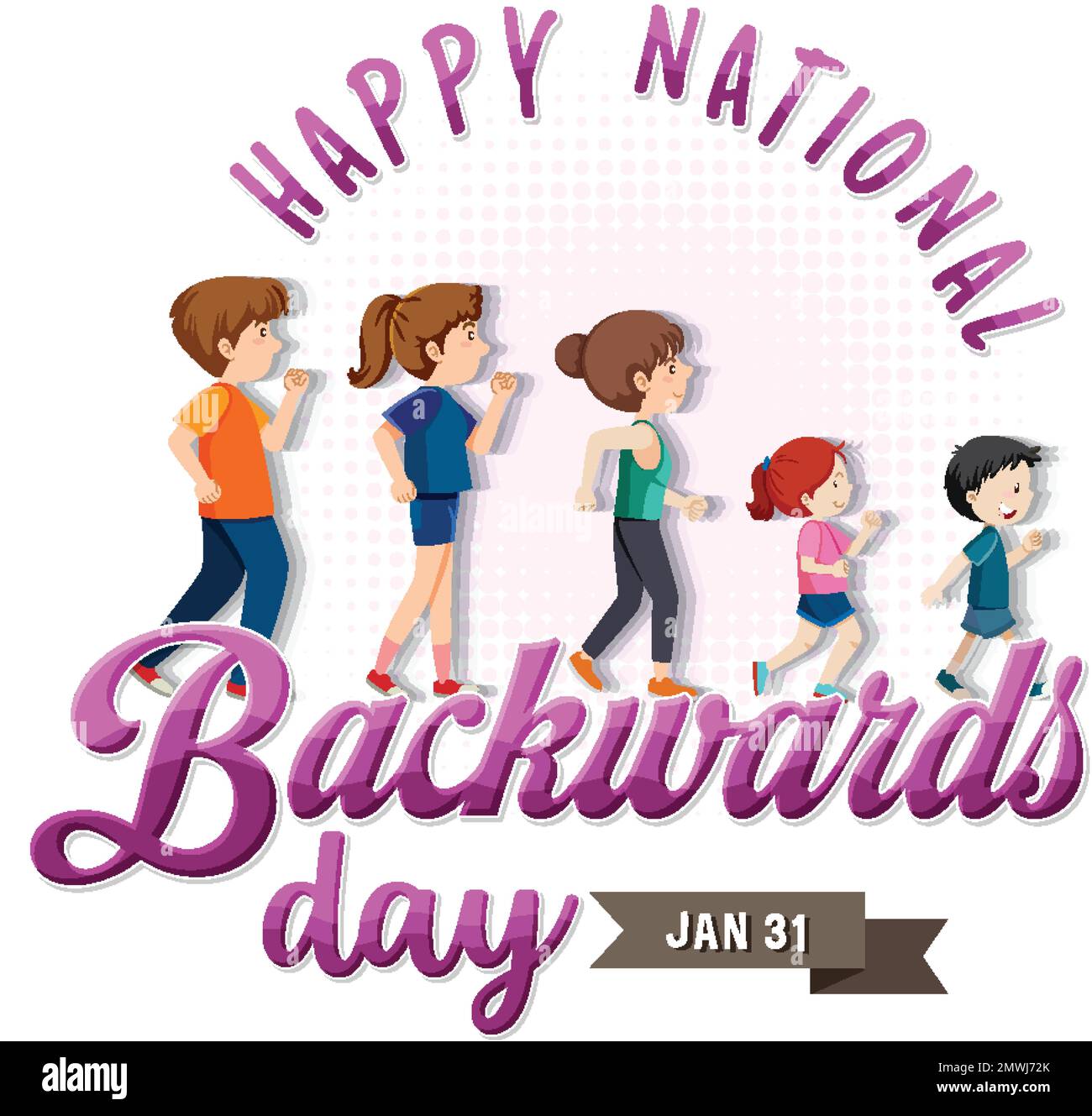 National backward day banner design illustration Stock Vector Image