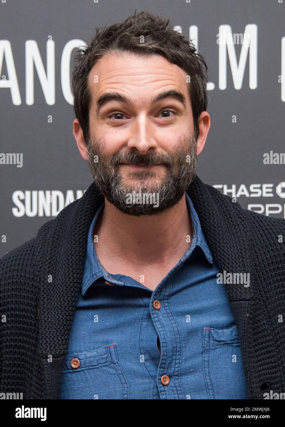 Actor Jay Duplass poses at the premiere of the film "Landline" at the