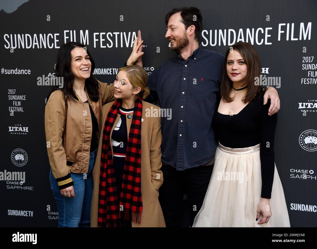 Dustin Guy Defa, second from right, writer/director of "Person to