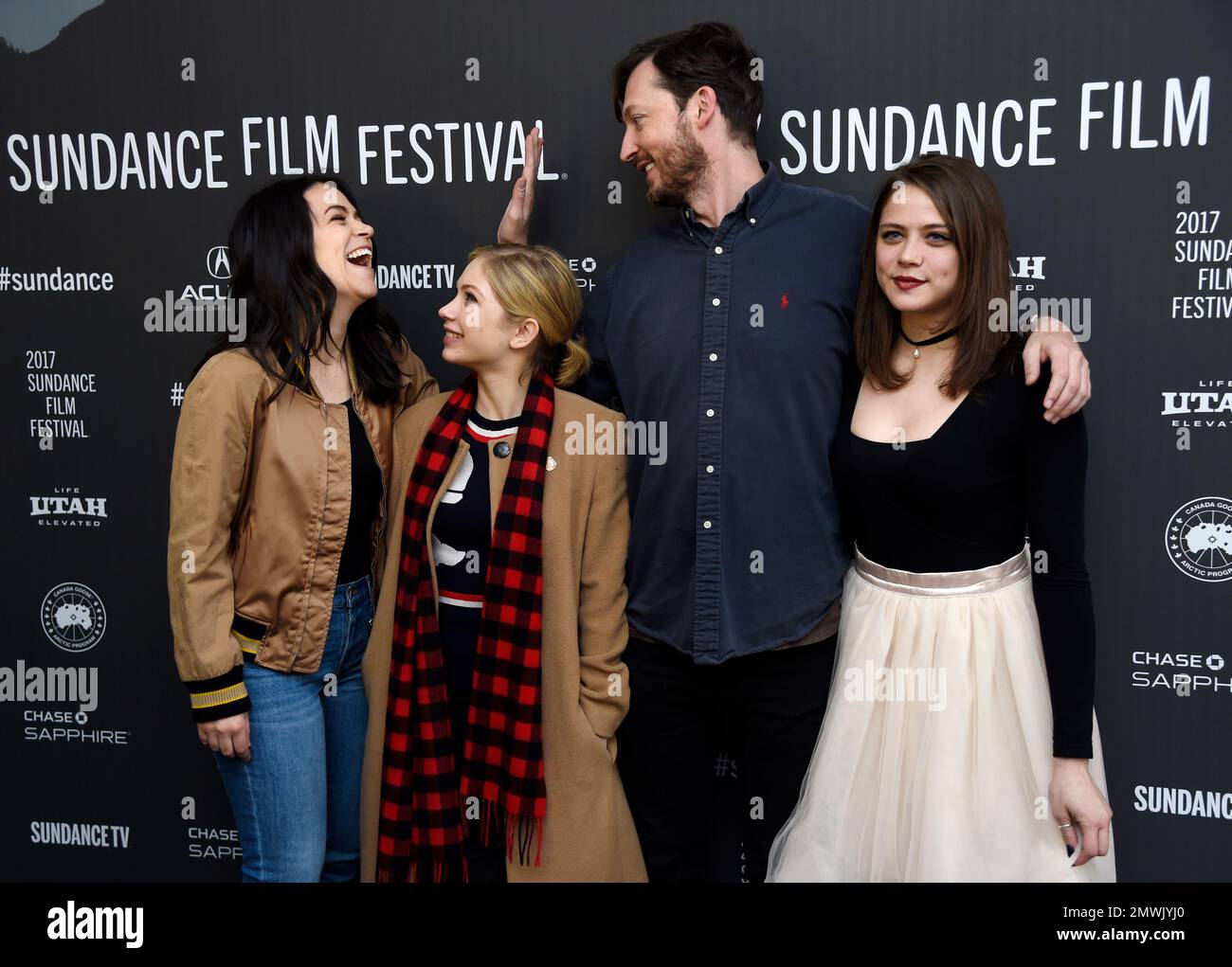 Dustin Guy Defa, second from right, writer/director of "Person to