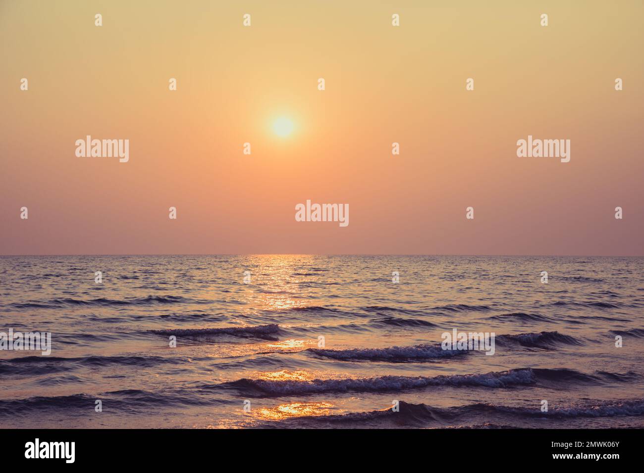 Sky and beach before sunset background Stock Photo