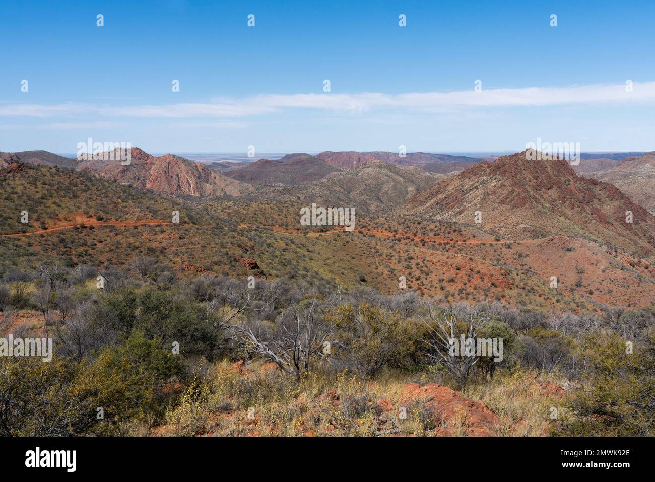 A view from Coulthard Lookout, Arkaroola, South Australia. Stock Photo