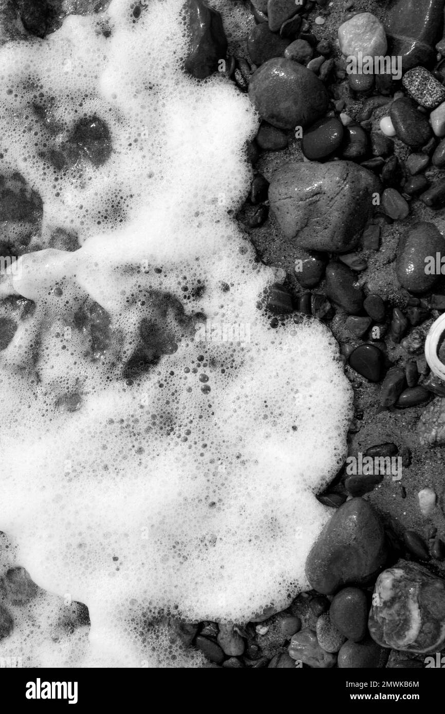 Sand and pebbles beach Black and White Stock Photos & Images - Alamy