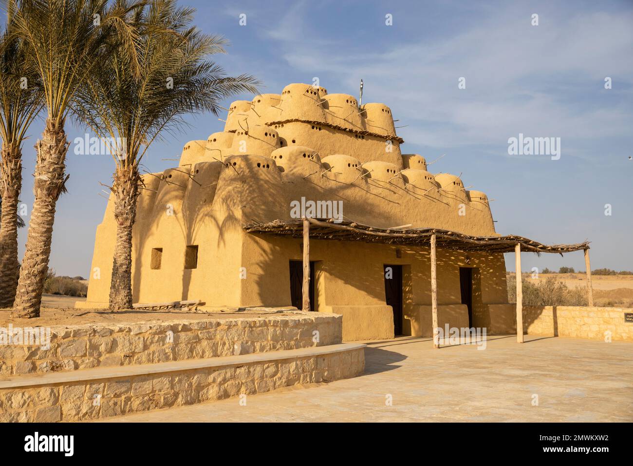 Wadi El Rayan pigeon house in the Western Desert of Egypt Stock Photo