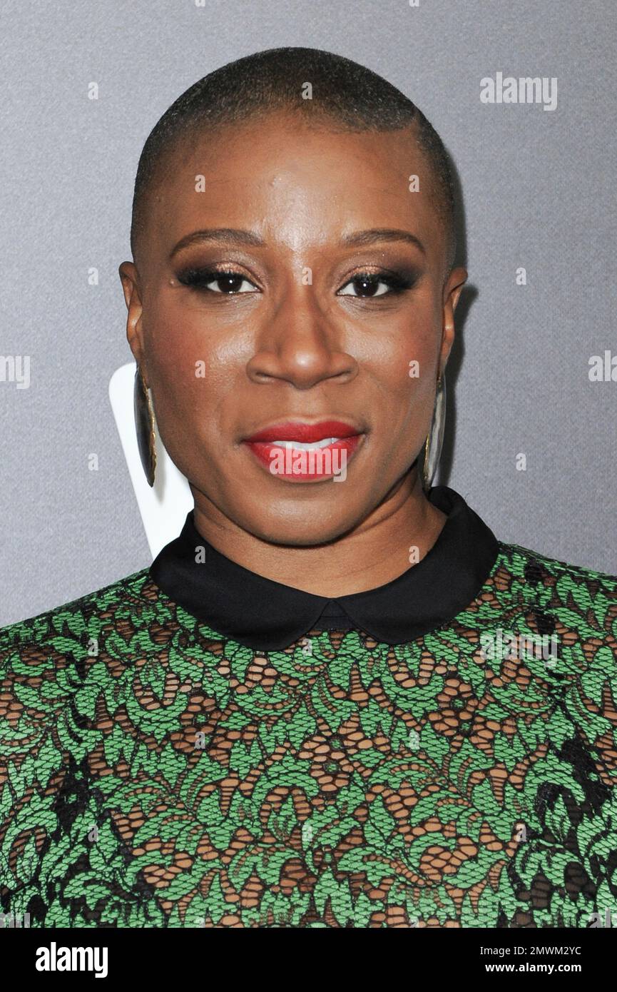 Aisha Hinds attends a photo call for WGN America's "Underground" at the CTAM portion of the 2017