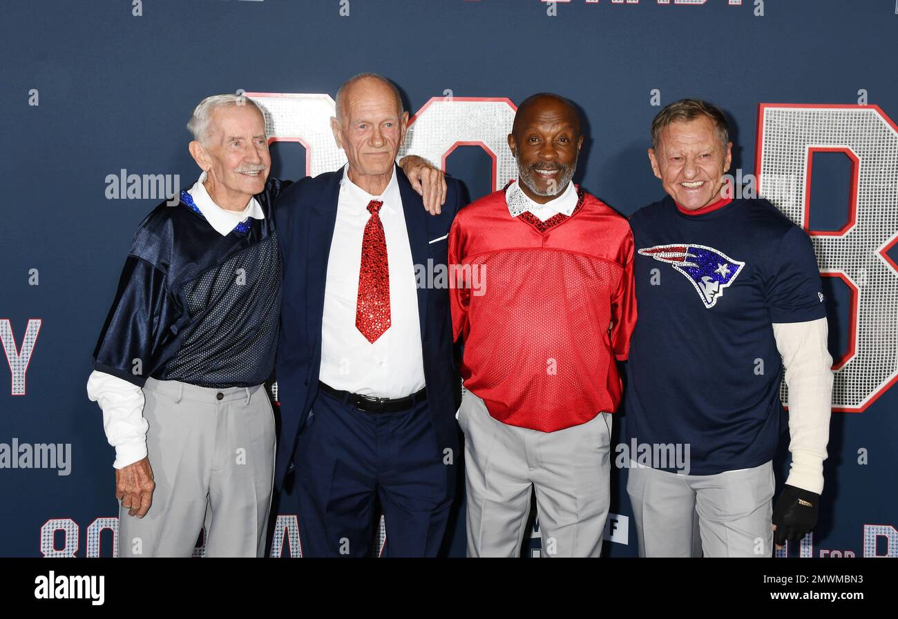 LOS ANGELES, CALIFORNIA - JANUARY 31: (L-R) Bill Lyons, Robert Reeves, Jessay Martin and Michael 'Mick' Peterson attend the Los Angeles premiere scree Stock Photo