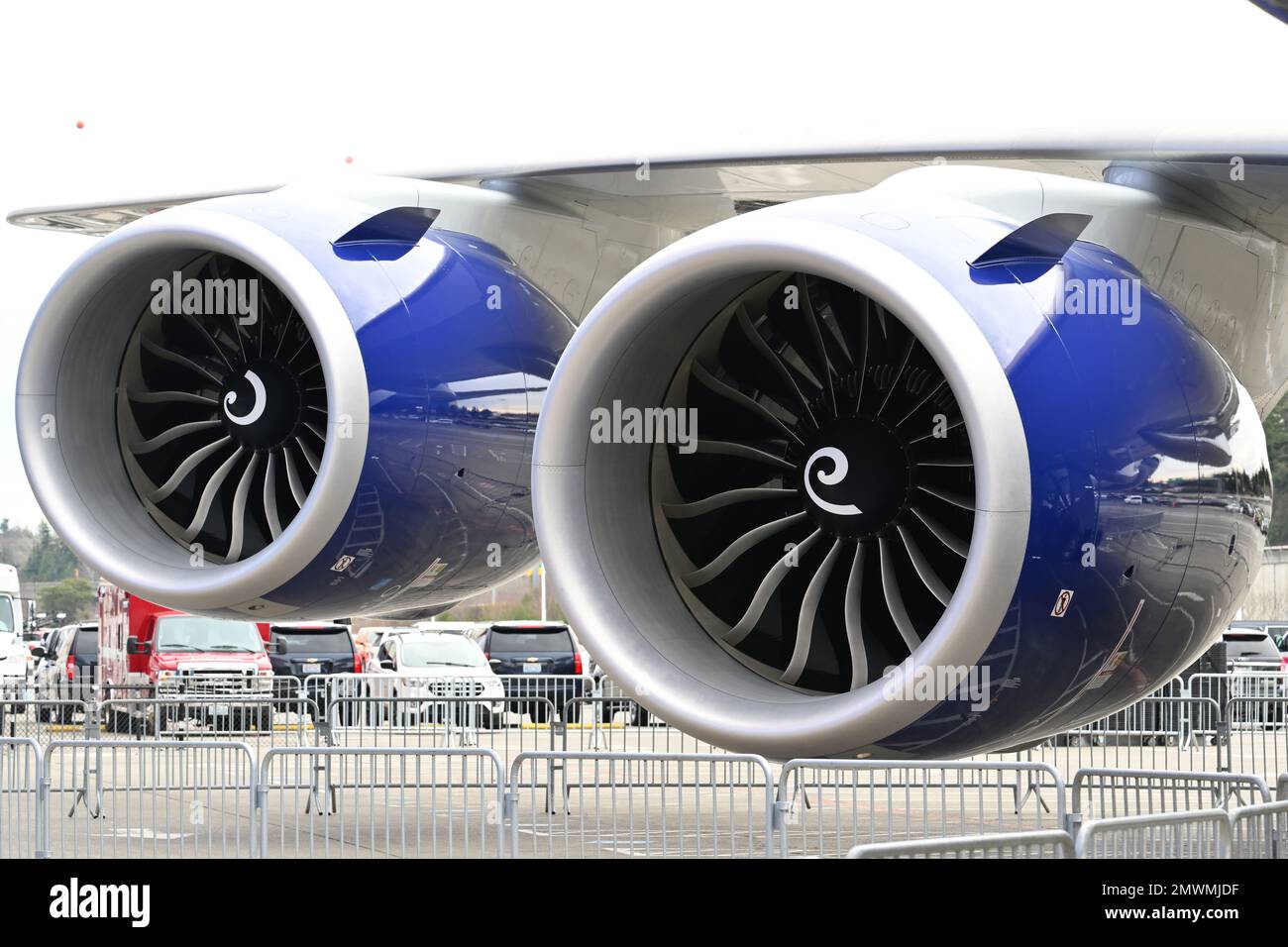 Engine GEnx-2B of the 747-8F freighter (N863GT), the last