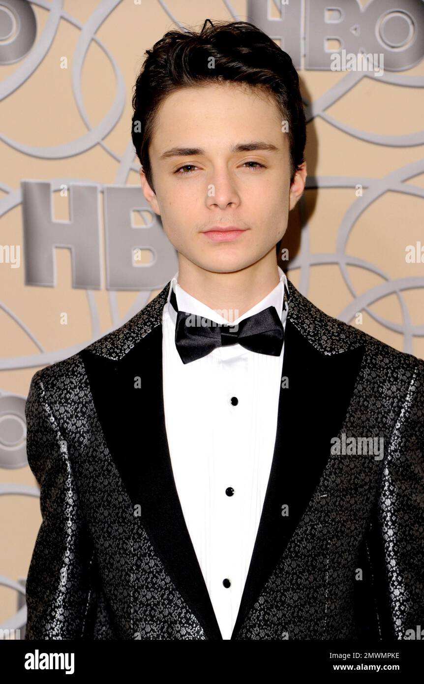 Lucas Jade Zumann arrives at the HBO Golden Globes afterparty at the