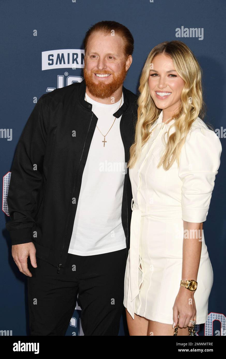 LOS ANGELES, CALIFORNIA - JANUARY 31: (L-R) Justin Turner and Kourtney ...