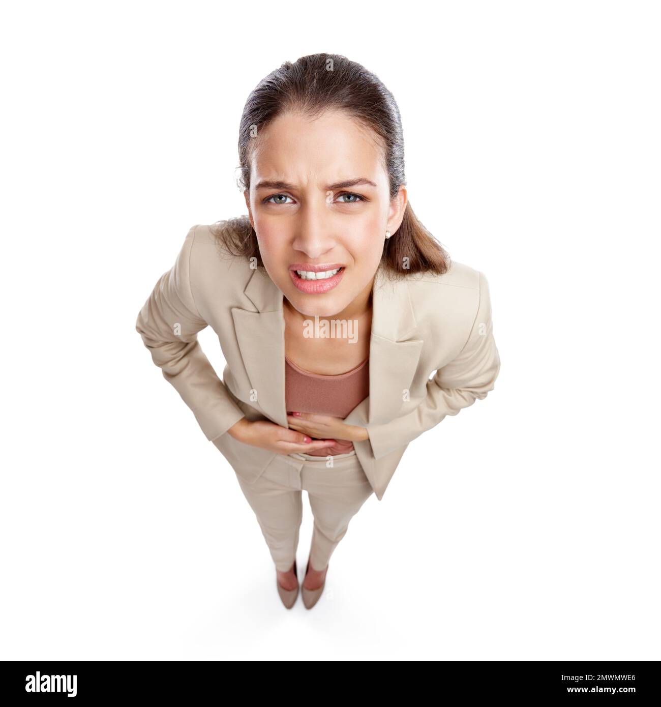female-stomachache-office-cut-out-stock-images-pictures-alamy