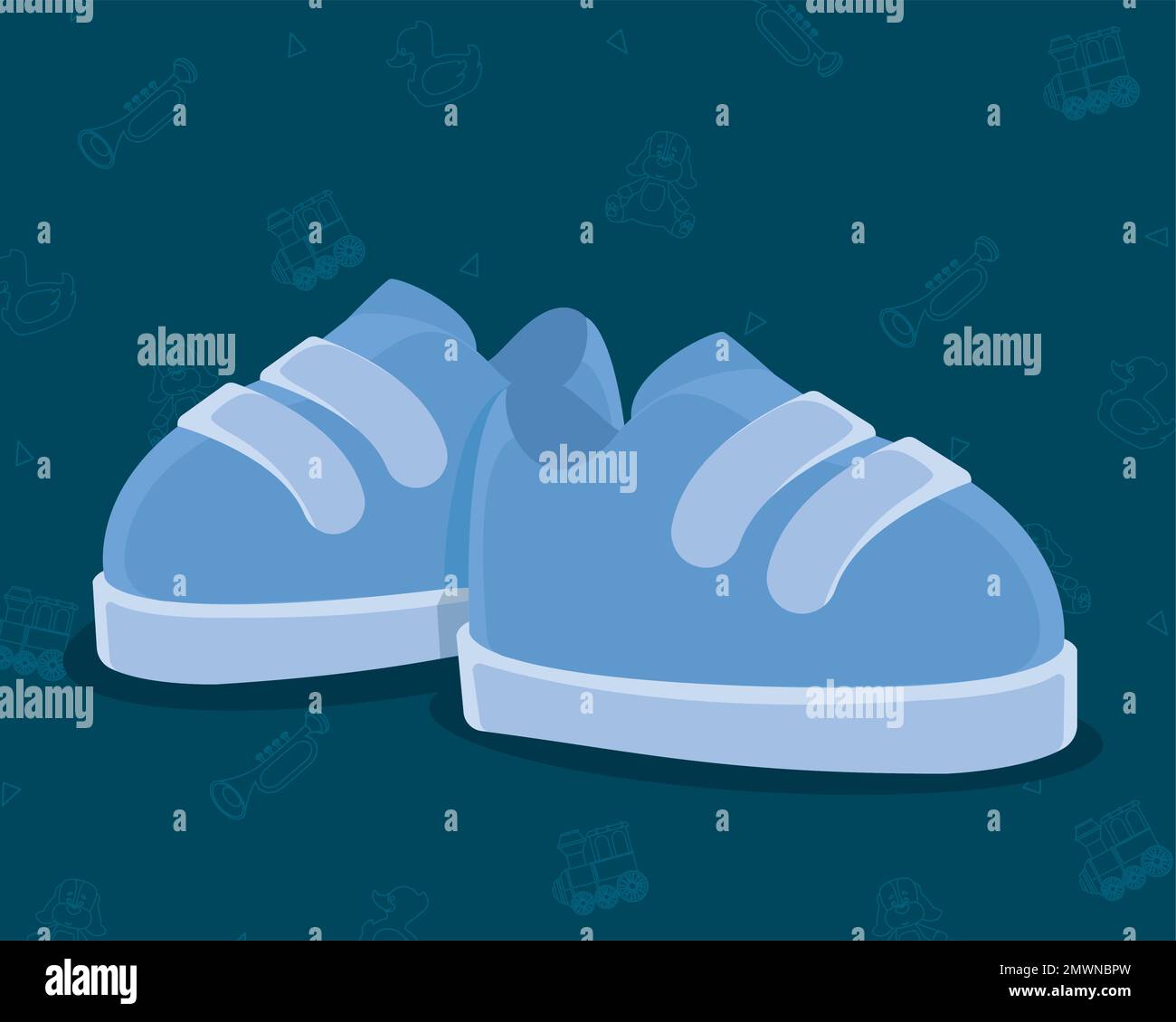 blue baby boy shoes Stock Vector Image & Art - Alamy