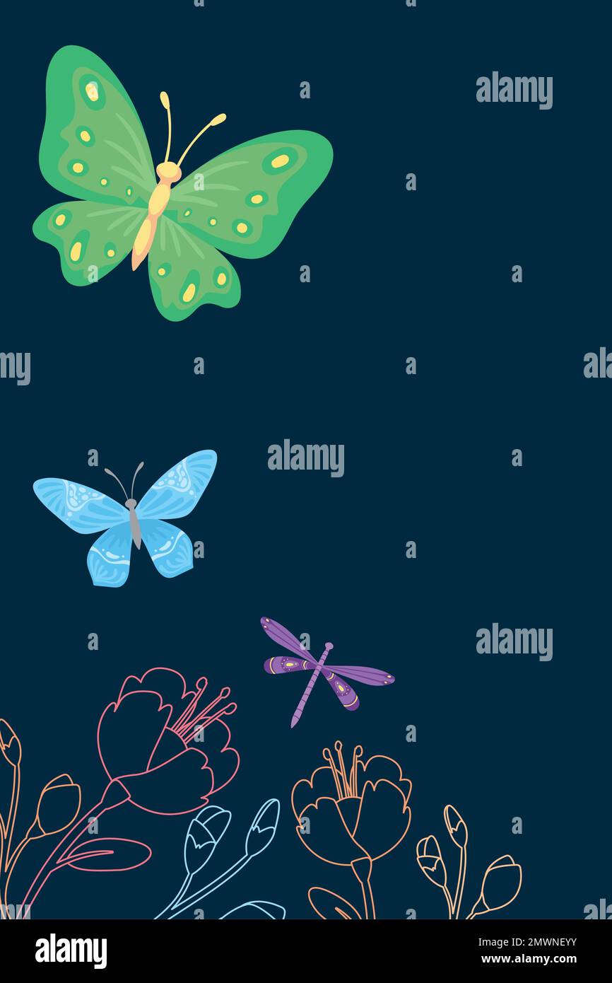 beauty butterflies insects flying Stock Vector Image & Art - Alamy