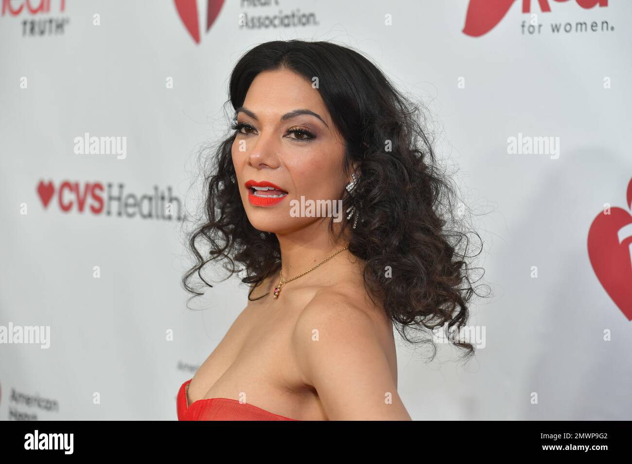 Ginger Gonzaga attends The American Heart Association's Go Red for