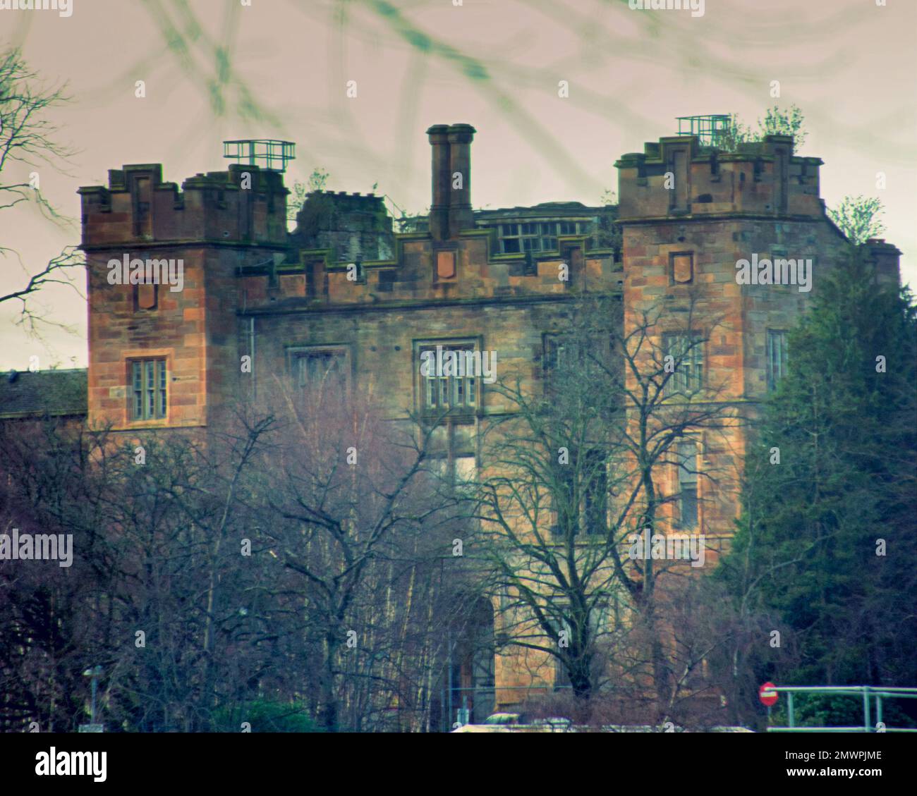 The old building Gartnavel Royal Hospital mental health facility in the hospital grounds Stock