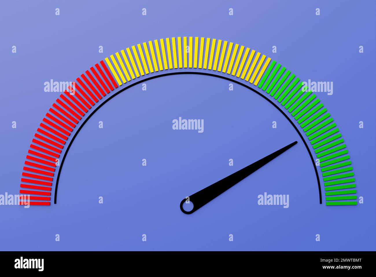 3d illustration of speed measuring speed icon. Colorful speedometer