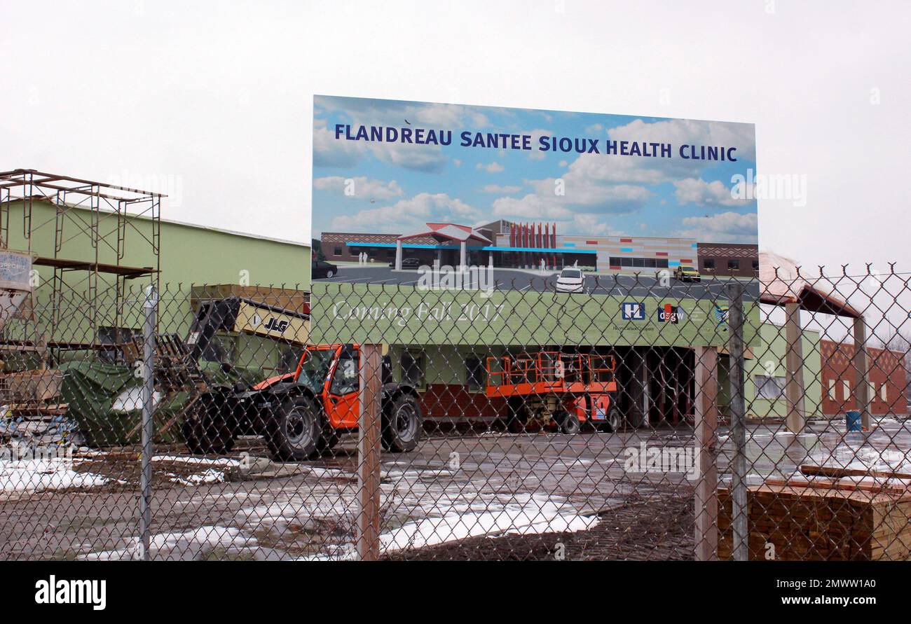 This Nov. 23, 2016 photo shows a sign with an architectural rendering