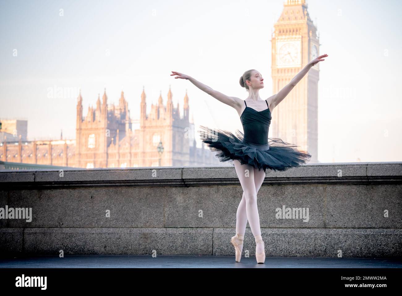 London, UK. 2nd February 2023. World Tutu Day Dancer Aoife Doherty
