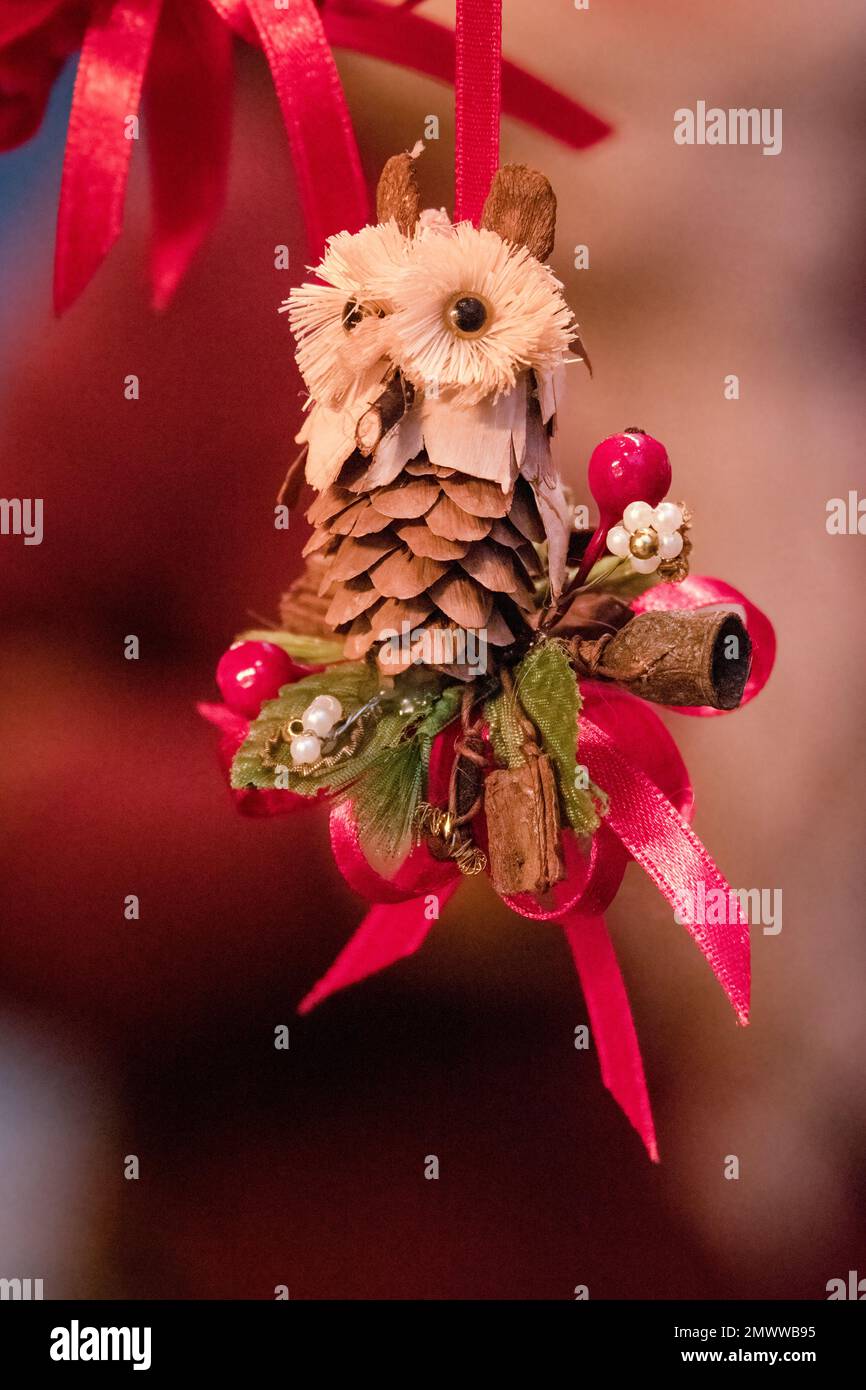 Christmas Decorations at Munich Christmas Market, Munich, Germany Stock