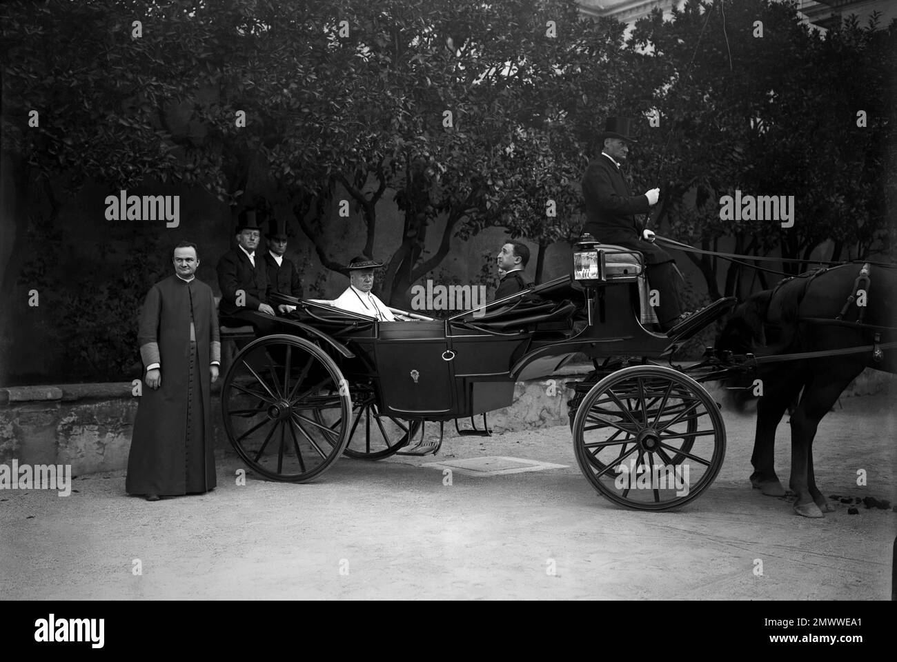 Vatican City Pope Pius X in carriage Stock Photo