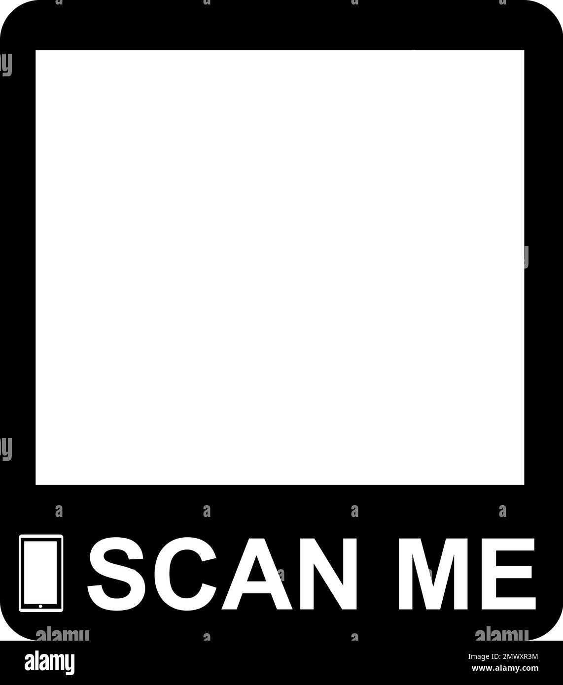 Scan me QR code icon on white background. QR code for mobile app and  payment sign. qr code frame template symbol. flat style Stock Photo - Alamy