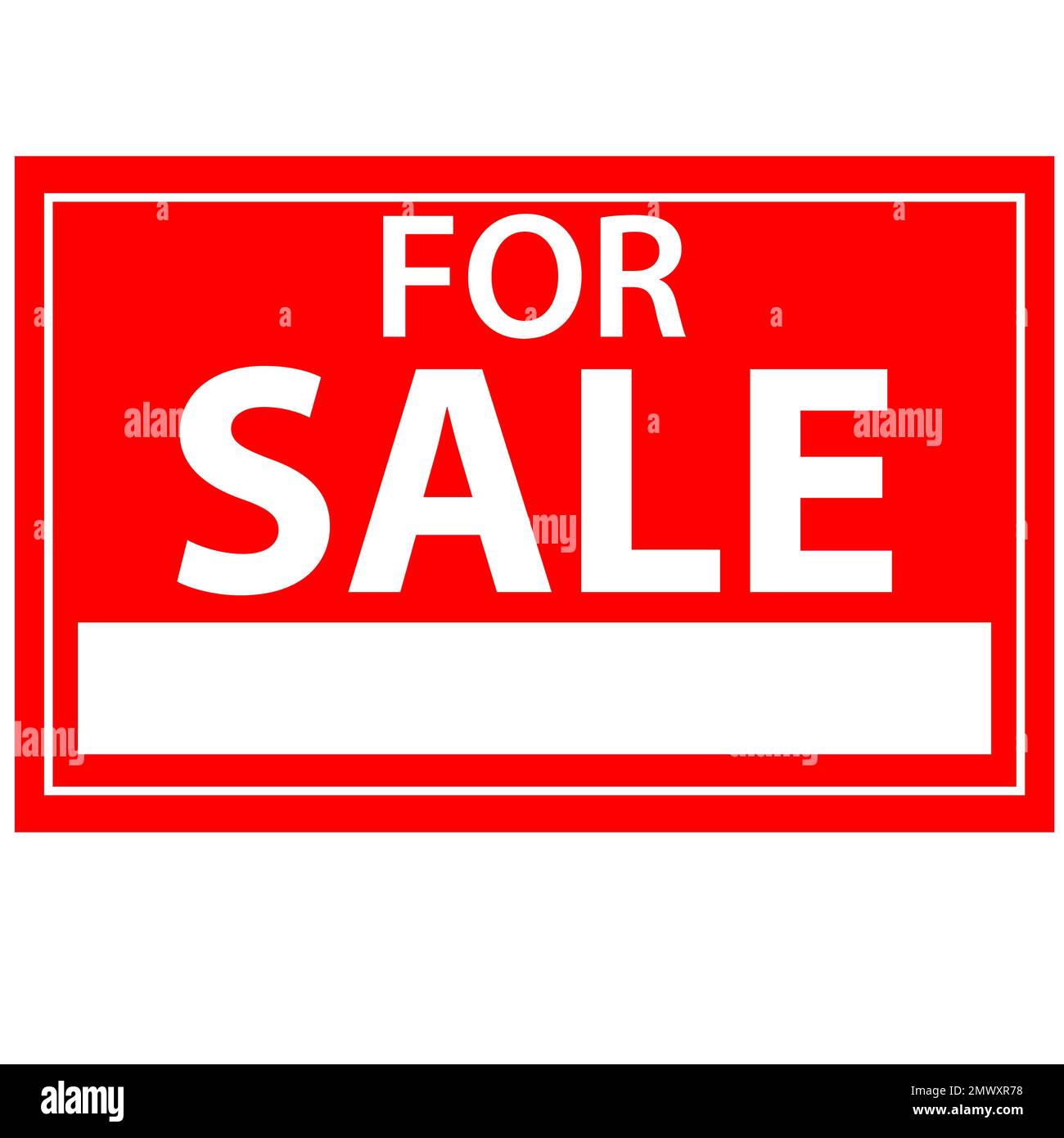 Red and White for sale icon on white background. For sale sign. flat style Stock Photo Alamy