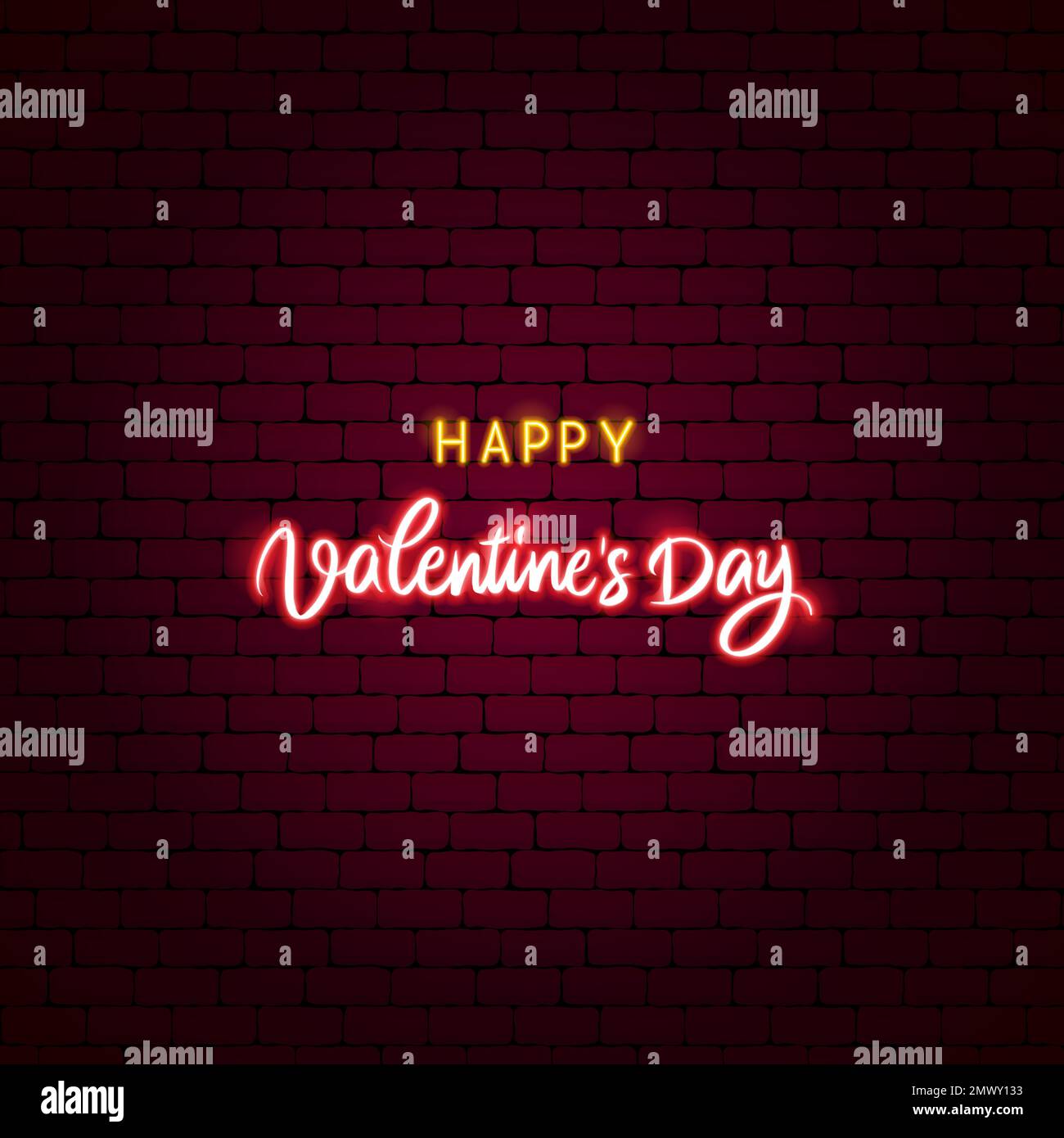 Happy day neon lettering Stock Vector Images - Alamy