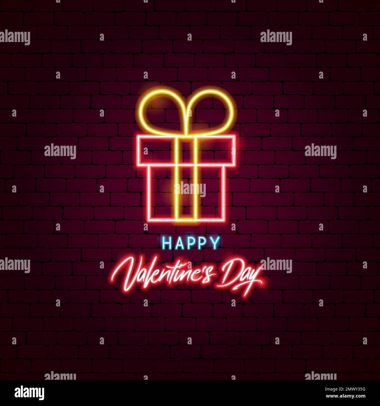 Happy valentine day box Stock Vector Images - Alamy