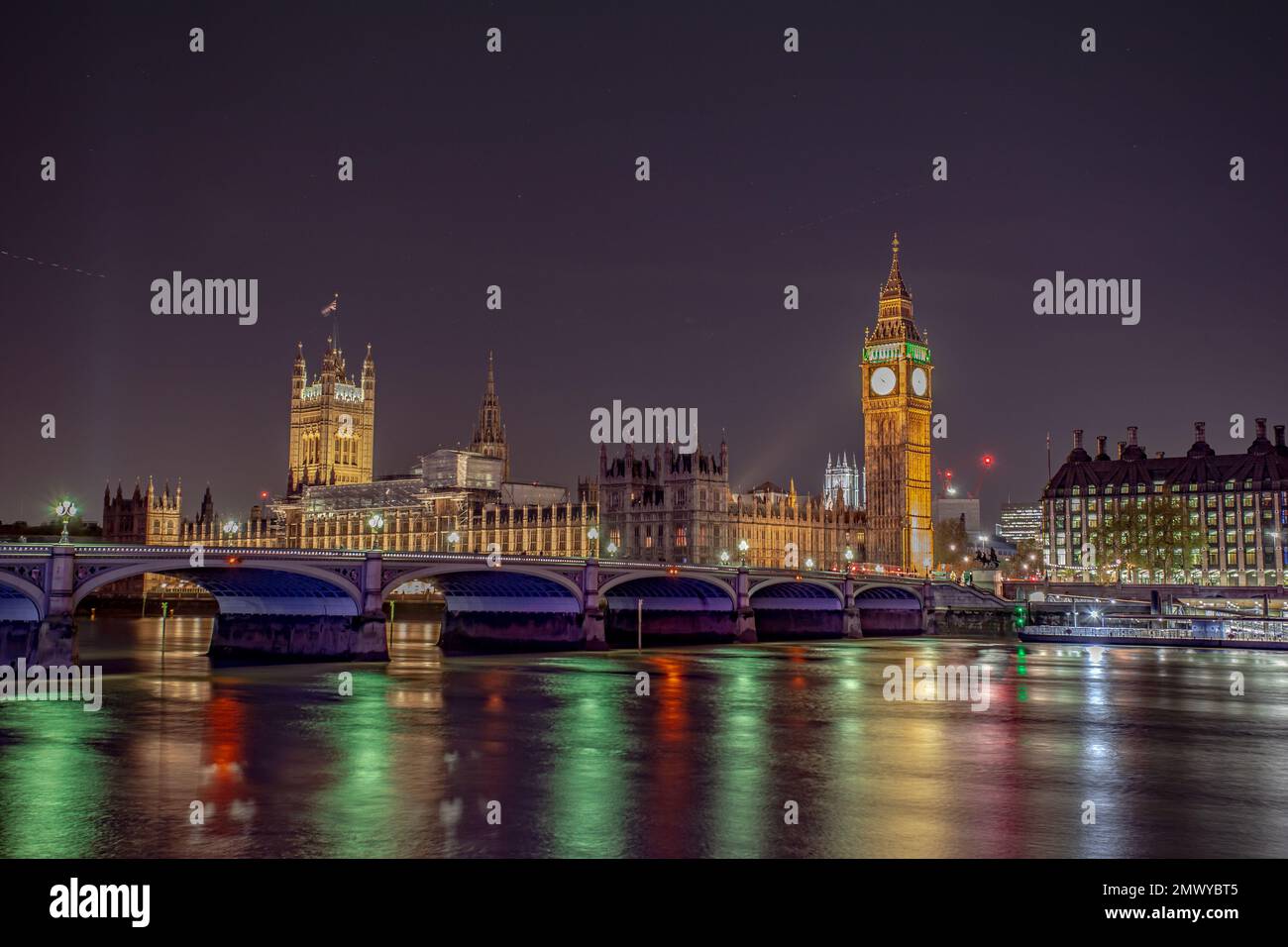 Big Ben Clock Tower and Parliament house at city of westminster, London England UK Stock Photo