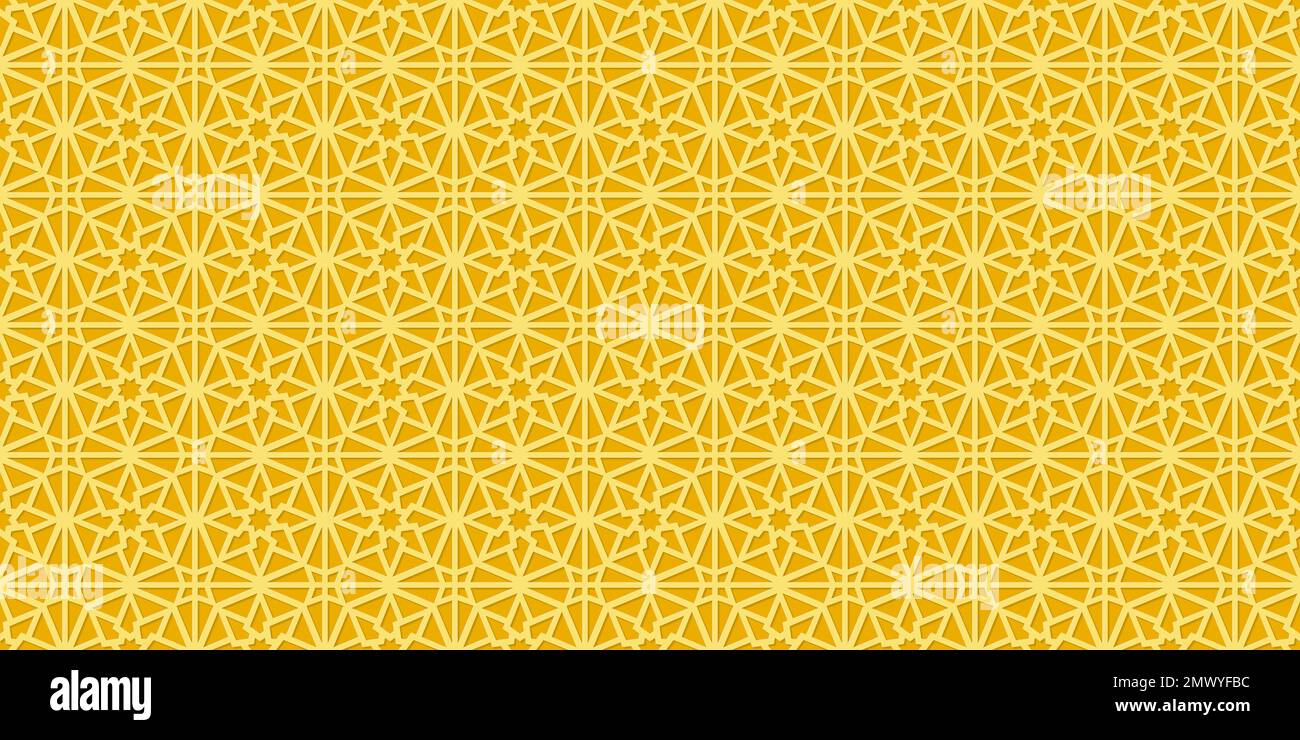 Islamic gold ornament vector seamless pattern Stock Vector