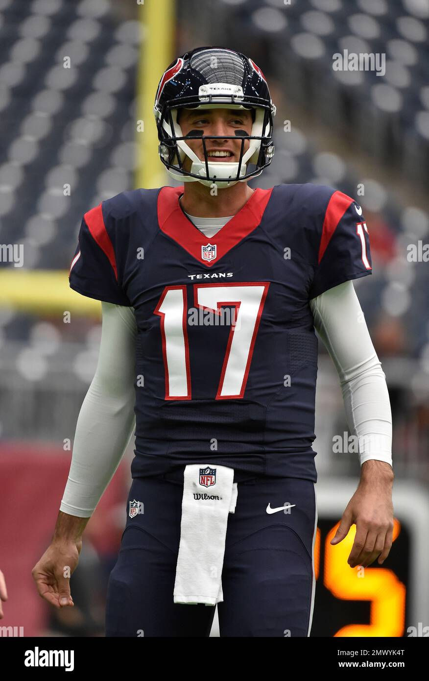 Houston Texans quarterback Brock Osweiler is shown before an NFL ...