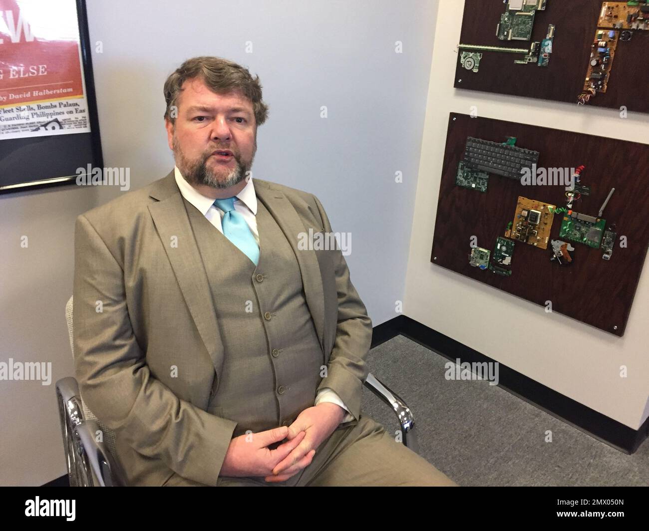 In this Monday, Oct. 18 photo, Stephen Vaughn speaks during an