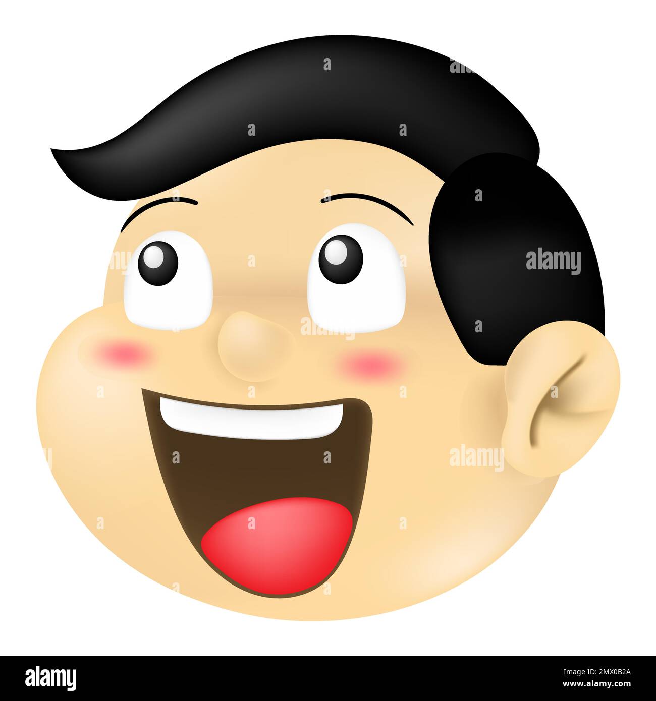 Boy with chubby cheeks Stock Vector Images - Alamy