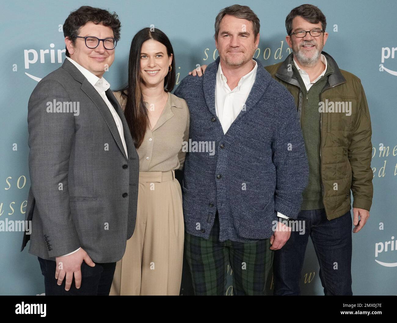 Los Angeles, USA. 01st Feb, 2023. (L-R) Isaac Klausner, Laura Quicksilver, Marty Bowen and Wyck Godfrey at the SOMEBODY I USED TO KNOW Los Angeles Premiere held at The Culver Theater in Culver City, CA on Wednesday, ?February 1, 2023. (Photo By Sthanlee B. Mirador/Sipa USA) Credit: Sipa USA/Alamy Live News Stock Photo