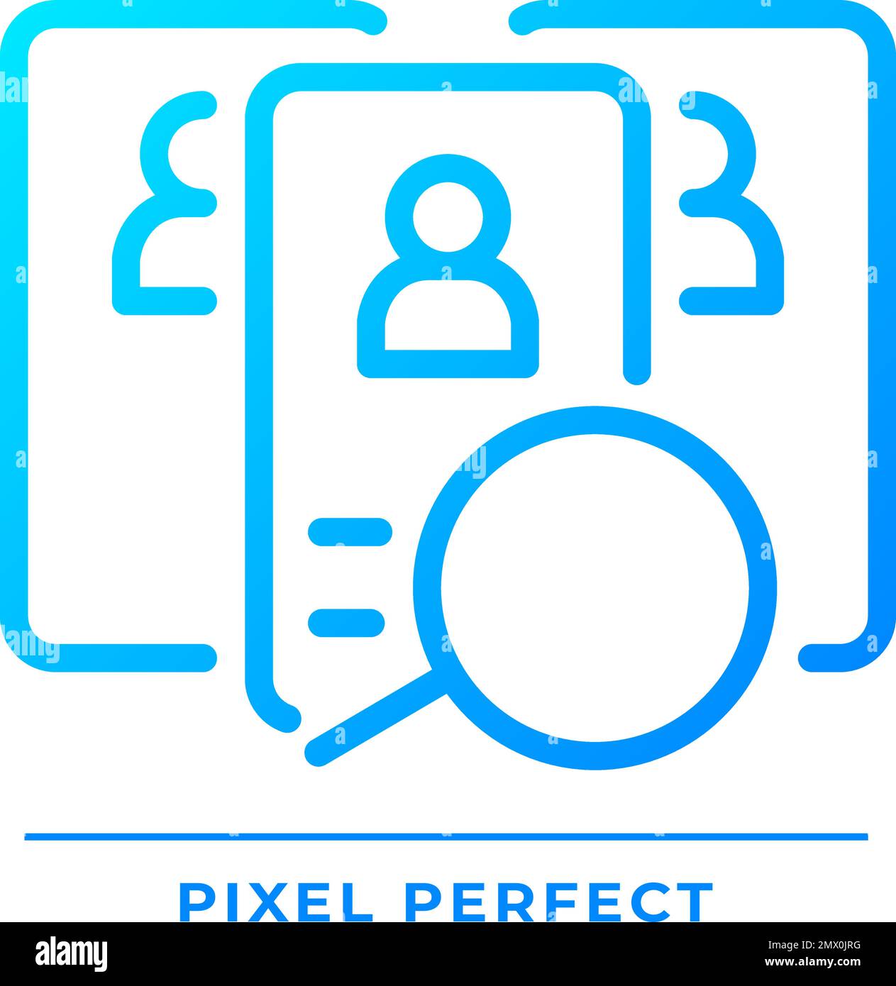 Candidate pixel perfect gradient linear vector icon Stock Vector