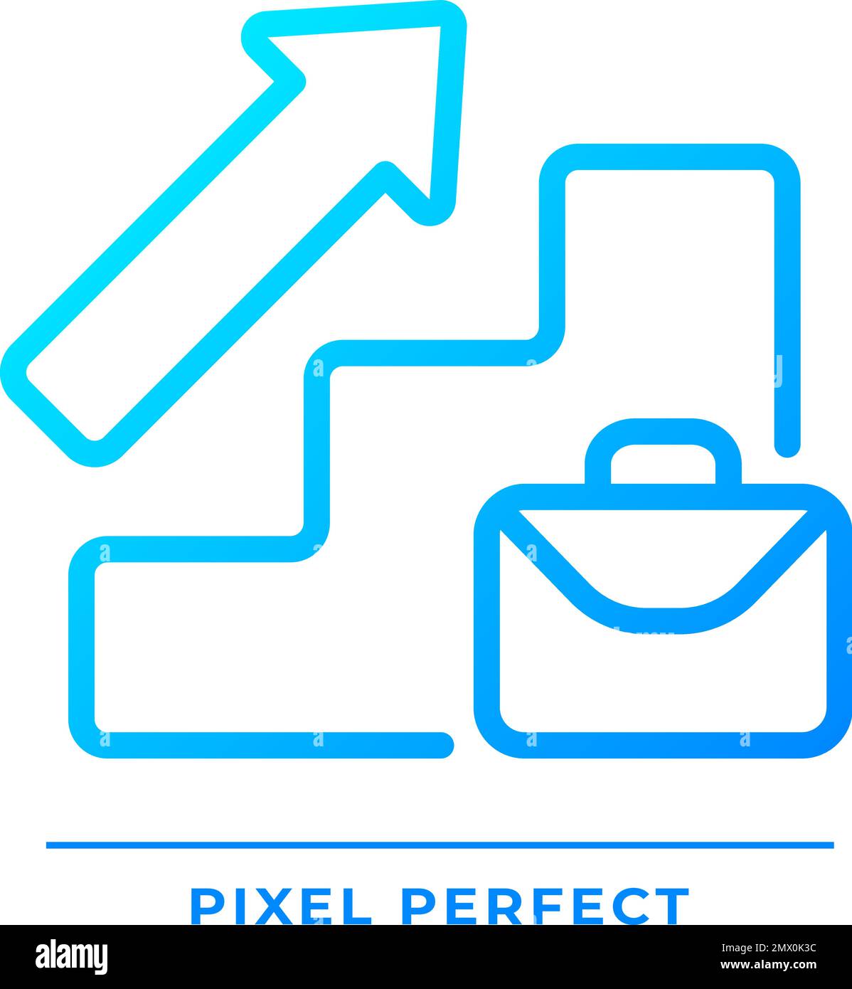 Career pixel perfect gradient linear vector icon Stock Vector