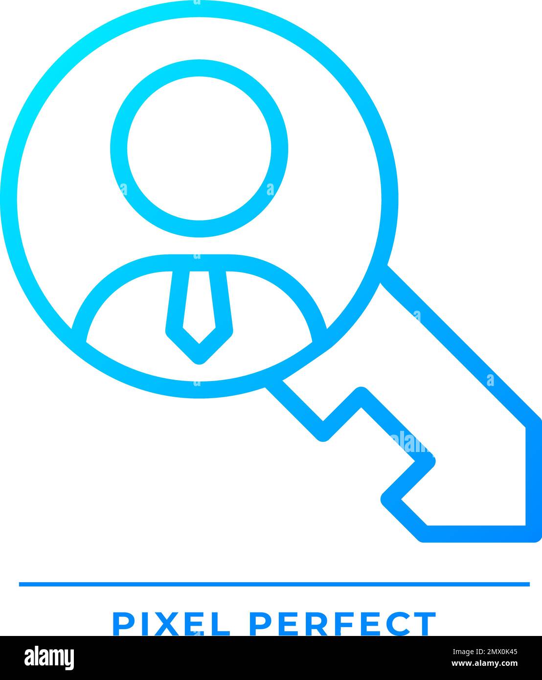 Key person pixel perfect gradient linear vector icon Stock Vector