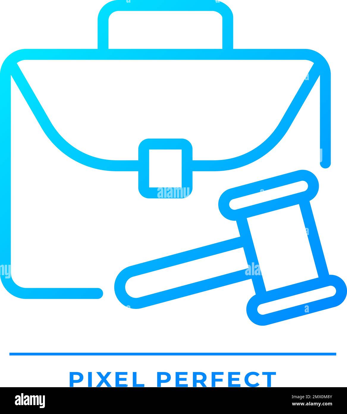 Labour law pixel perfect gradient linear vector icon Stock Vector