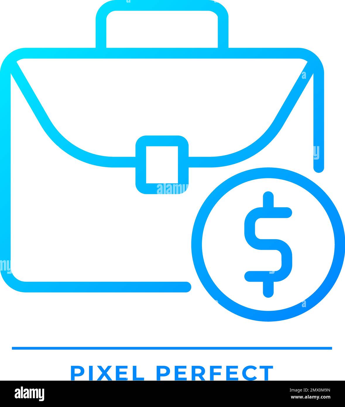 Salary pixel perfect gradient linear vector icon Stock Vector