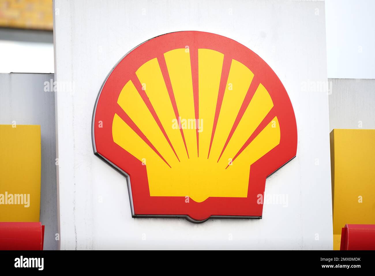 General view of a Shell logo at a petrol station in Southwark, south London, as the oil giant has said that profits rocketed 84.3 billion dollars (£68.1 billion) in 2022 due to soaring oil prices. Stock Photo