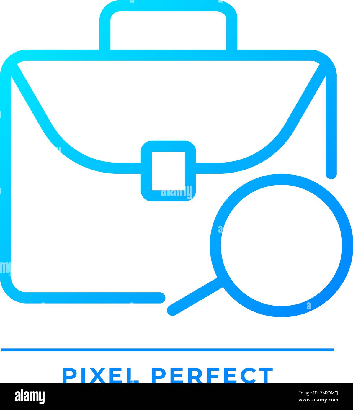 Job search pixel perfect gradient linear vector icon Stock Vector