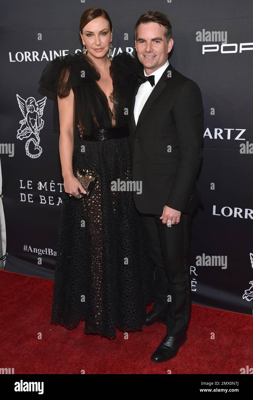 Jeff Gordon, right, and Ingrid Vandebosch attend the Angel Ball