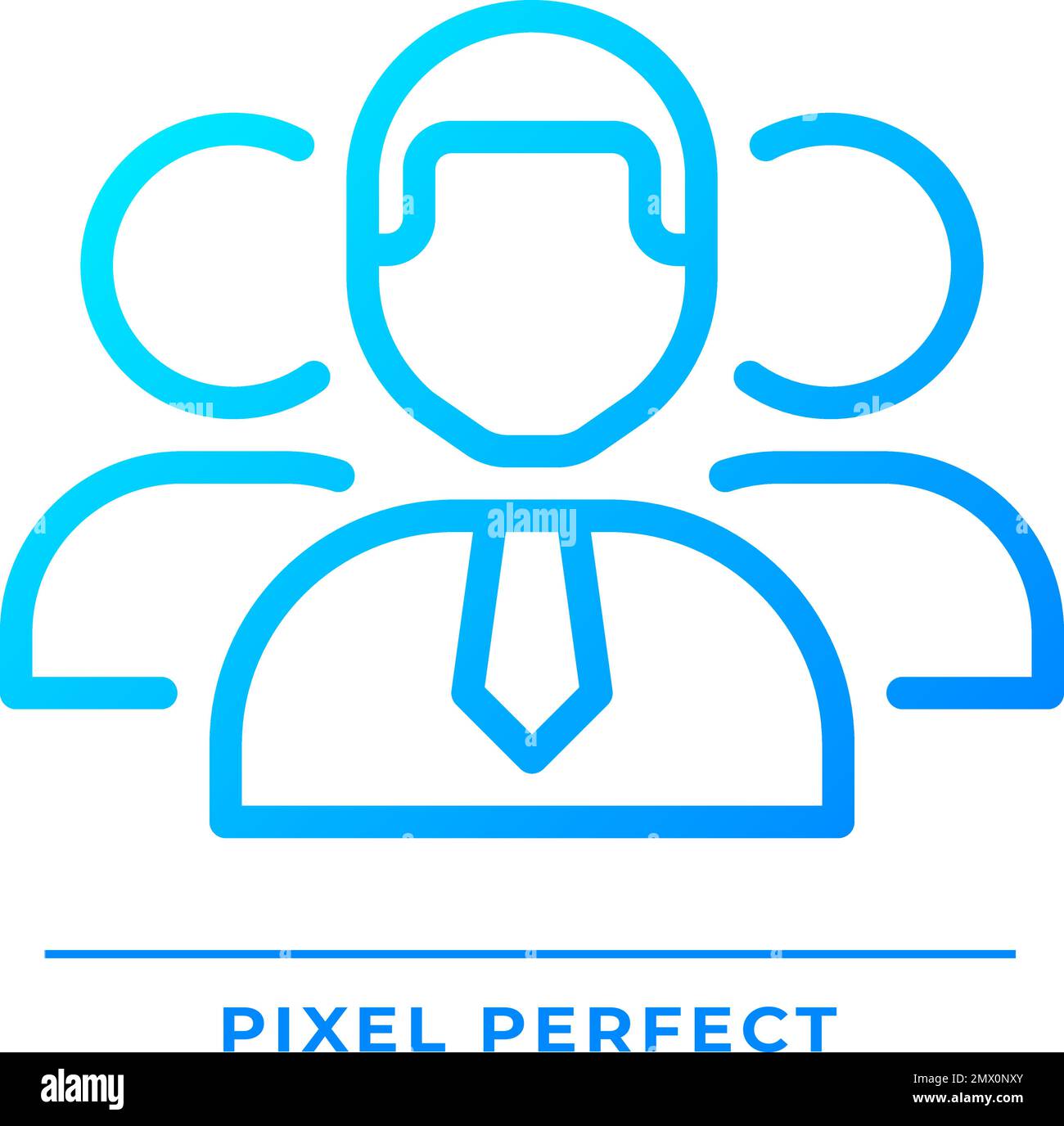 Personnel pixel perfect gradient linear vector icon Stock Vector